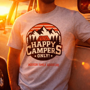 T-shirt Réunion de famille personnalisée Joyeux campeurs d