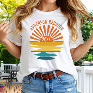T-shirt Réunion de famille personnalisée sur coucher de so