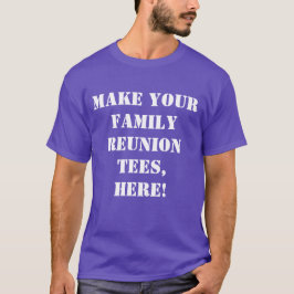 T-shirt Réunion de famille personnalisée violet. Créez vot