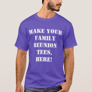 T-shirt Réunion de famille personnalisée violet. Créez vot