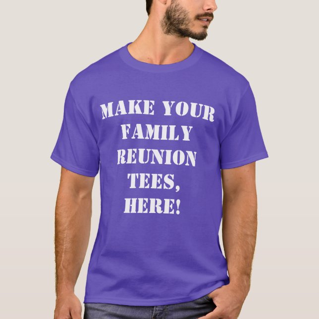 T-shirt Réunion de famille personnalisée violet. Créez vot (Devant)