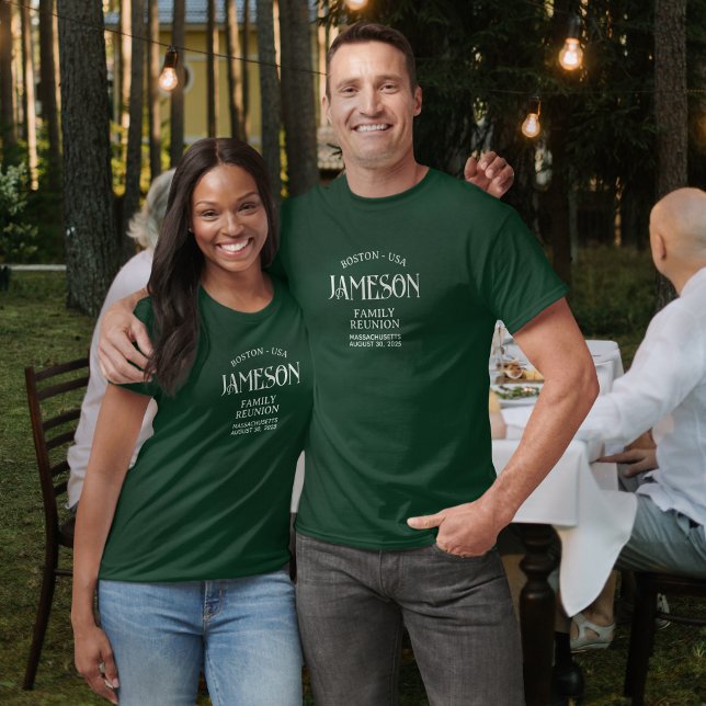 T-shirt Réunion de la famille de scripts d'arc classique p (Planning a family reunion? Create your own custom matching t-shirts for guests to enjoy!)