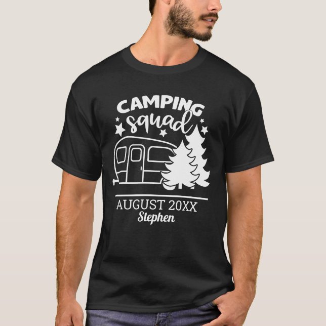 T-shirt Réunion de la famille des équipes de camping avec  (Devant)