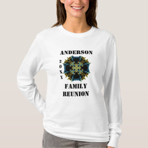 T-shirt Réunion de la famille Rassembler l'or céleste bleu