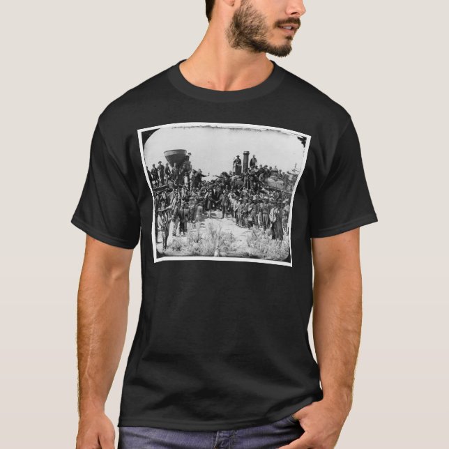 T-shirt Réunion des chemins de fer - Promontory Point Utah (Devant)