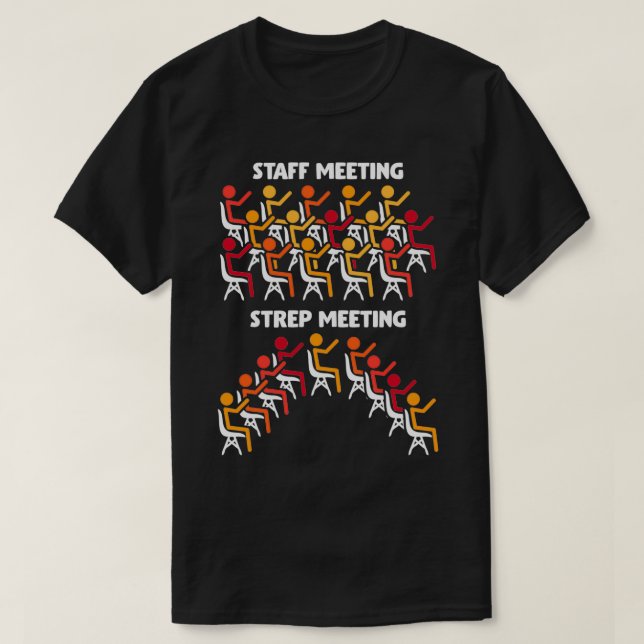T-shirt Réunion du volet de la science des bactéries sur l (Design devant)