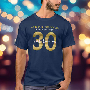 T-shirt Réunion élégante de 30 ans de la promotion de faux