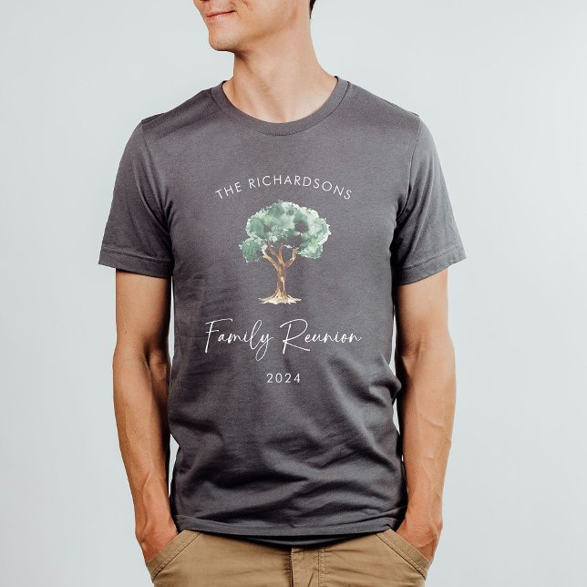 T-shirt Réunion en famille avec arbre et script moderne (A simple and modern family reunion shirt)