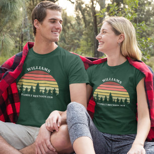 T-shirt Réunion en famille Camping sur mesure Voyage Forêt