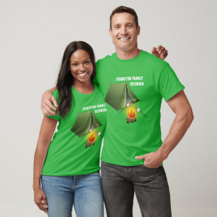 T-shirt Réunion en famille des tentes et des feux de camp