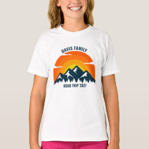 T-shirt Réunion en famille sur mesure Sunset Mountain Road
