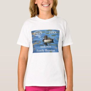 T-shirt Réunion familiale Canard humoristique sur le lac É