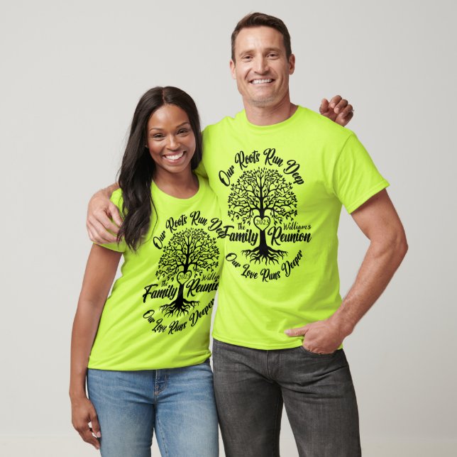 T-shirt Réunion familiale personnalisée (Unisexe)
