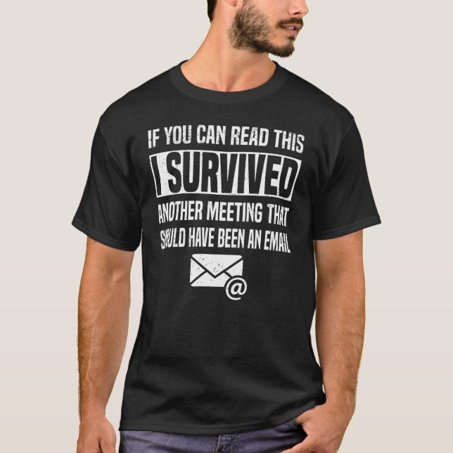 T-shirt Réunion Tumeur de bureau E-mail Réunion Employé (Devant)