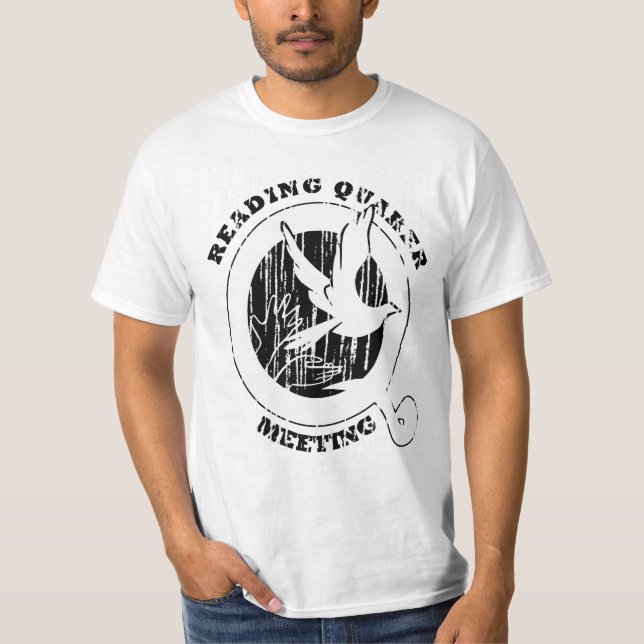 T-shirt Réunion usée de quaker de lecture (Devant)