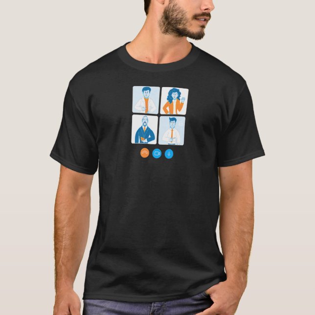 T-shirt Réunions en ligne (Devant)