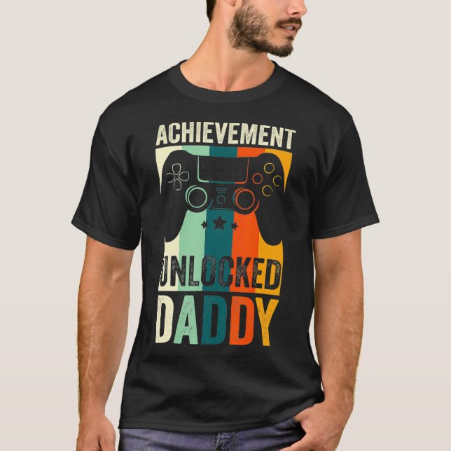 T-shirt Réussite Déverrouillé Papa Va Être Papa Cadeau (Devant)