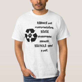 T-shirt Réutilisez la pièce en t d'animaux familiers