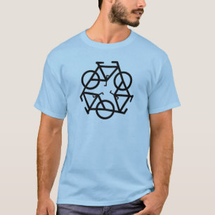 T-shirt Réutilisez le symbole de logo de bicyclette