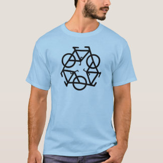 T-shirt Réutilisez le symbole de logo de bicyclette