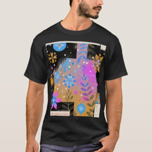 T-shirt Rêve bleu et or scintillant – Murmure de lumière