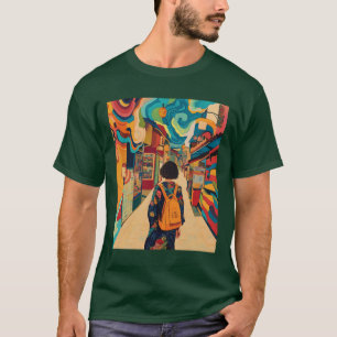 T-shirt Rêve de découverte colorée : Un voyage d'aventure