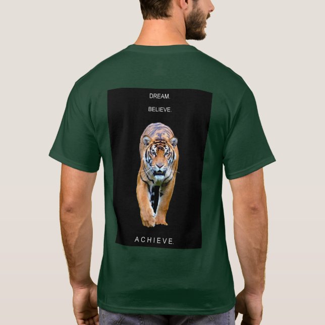 T-shirt Rêve Modèle Motivationnel Croire Atteindre Tiger (Dos)