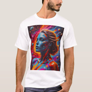 T-shirt Réveil cosmique : la fusion de la lumière et des r