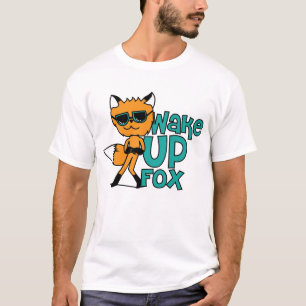 T-shirt Réveille-toi renard mec cool