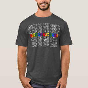 T-shirt Réveillez Gay Retro LGBTQ le mois de la fierté gay