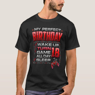 T-shirt Réveillez-vous Tournez 18 Jeu Tout le Jeu Jeu Jeu