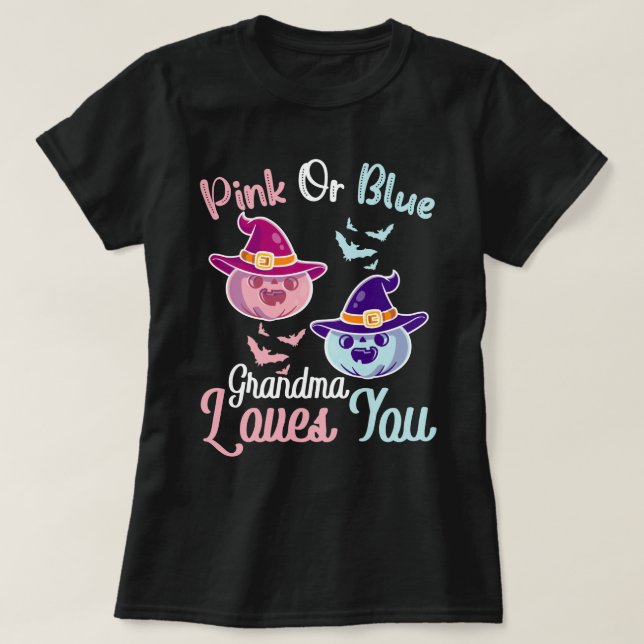 T-shirt Révélation de genre Halloween d'automne thème gran (Design devant)