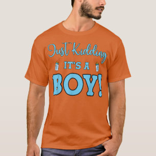T-shirt Révélation de genre Juste Kidding C'est une fête d