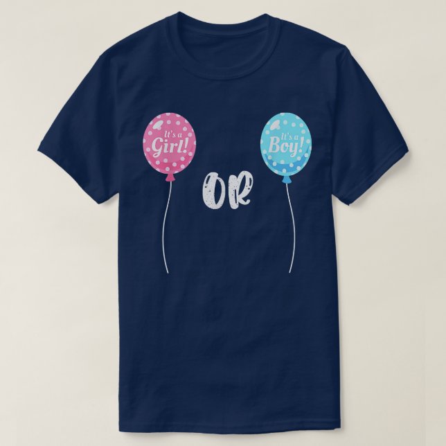 T-shirt Révélation de genre rose ou bleu (Design devant)