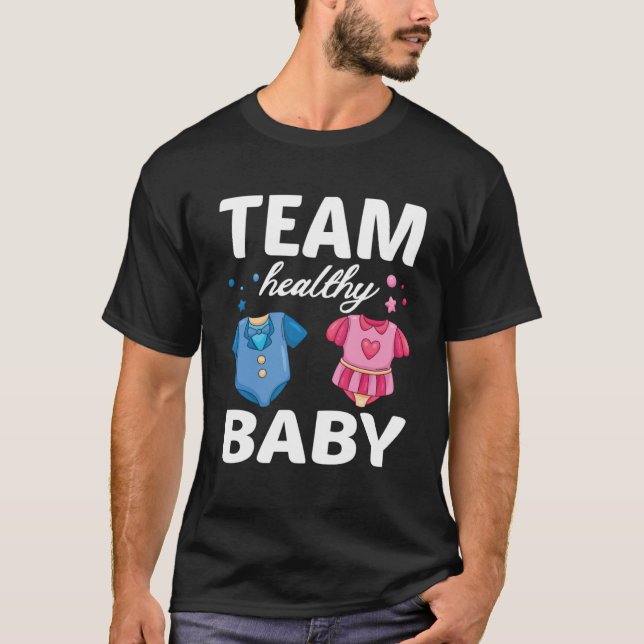 T-shirt Révélation De Sexe De L'Équipe Bébé Sain Fournitur (Devant)