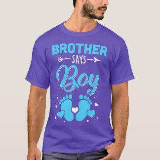 T-shirt Révélation De Sexe Pour Frère Dit Garçon Matching 