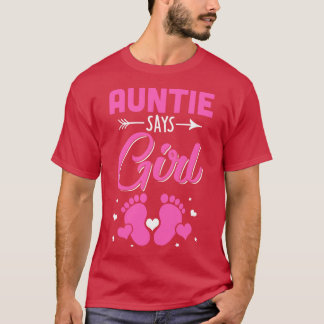T-shirt Révélation De Sexe Pour Les Tantes Dit Girl Matchi