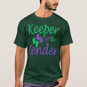 T-shirt Révélation du genre de fête violet et vert - Gardi