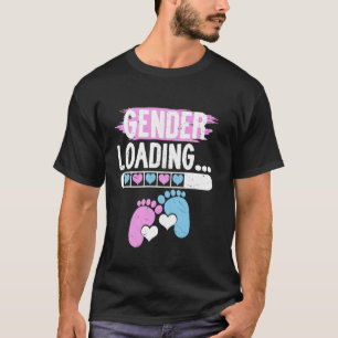 T-shirt Révélation du sexe Bébé Pieds Rose Bleu Cœurs Char