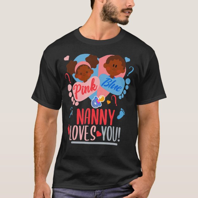 T-shirt Révéler le genre Africain Américain Rose ou bleu N (Devant)