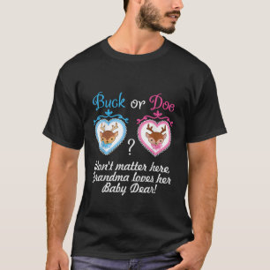 T-shirt Révéler le genre Buck ou Doe rose bleu pour grand-