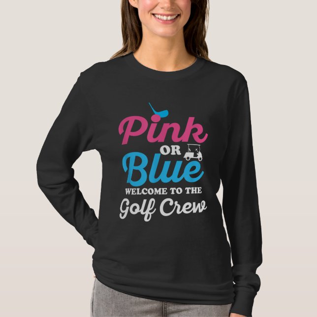 T-shirt Révéler le genre Conception de golf pour une famil (Devant)