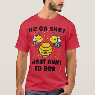 T-shirt Révéler Le Genre Du Bébé Lui Ou Elle Grande Tante 