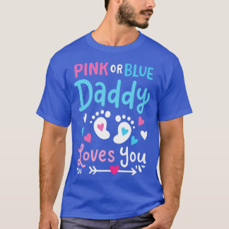 T-shirt Révéler le genre papa père rose ou bleu
