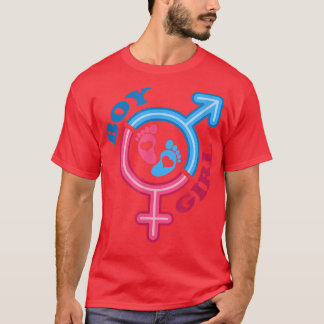T-shirt Révéler le genre rose ou bleu gardien de la barre 