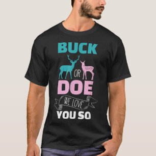 T-shirt Révéler le sexe de Buck ou Doe Chemises Baby showe