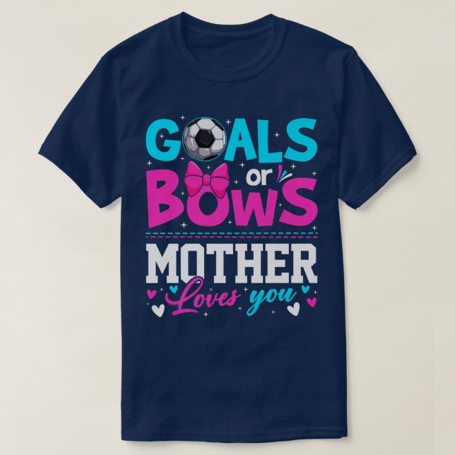 T-shirt Révéler Le Sexe Objectifs Ou Bows Mère Vous Aime M (Design devant)