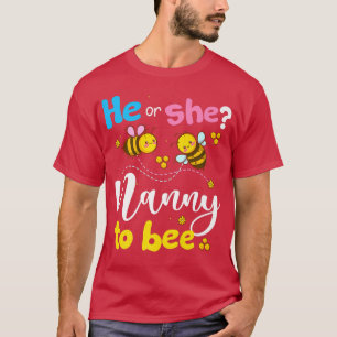 T-shirt Révéler son ou sa nounou à être rose ou bleu