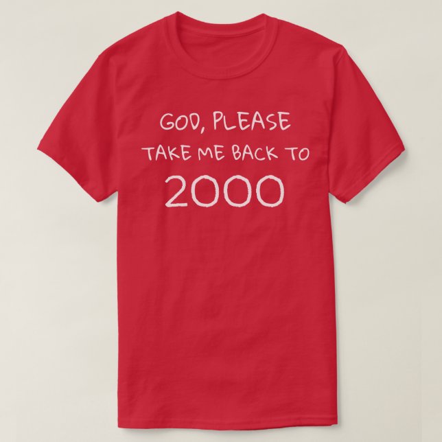 T-shirt Revenez à 2000 souvenirs nostalgiques (Design devant)