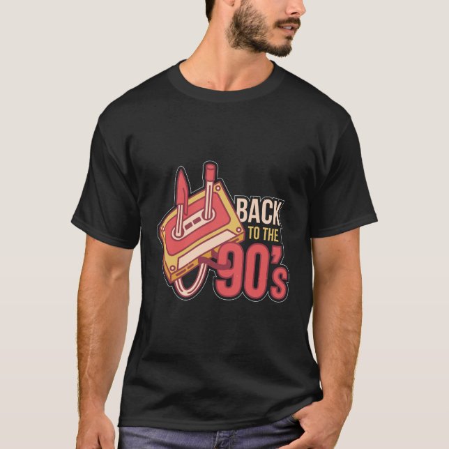 T-shirt Revenez Aux Années 90, Cassette Nostalgique (Devant)